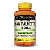 Saw Palmetto 500 mg - Promotes Healthy Prostate Function, DHT Blocker, May Relieve Urinary Frequency Issues, Capsules