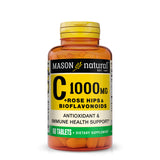 Vitamin C 1,000 mg plus Rose Hips and Bioflavonoids Complex - Supports a Healthy Immune System, Antioxidant and Essential Nutrient, Tablets