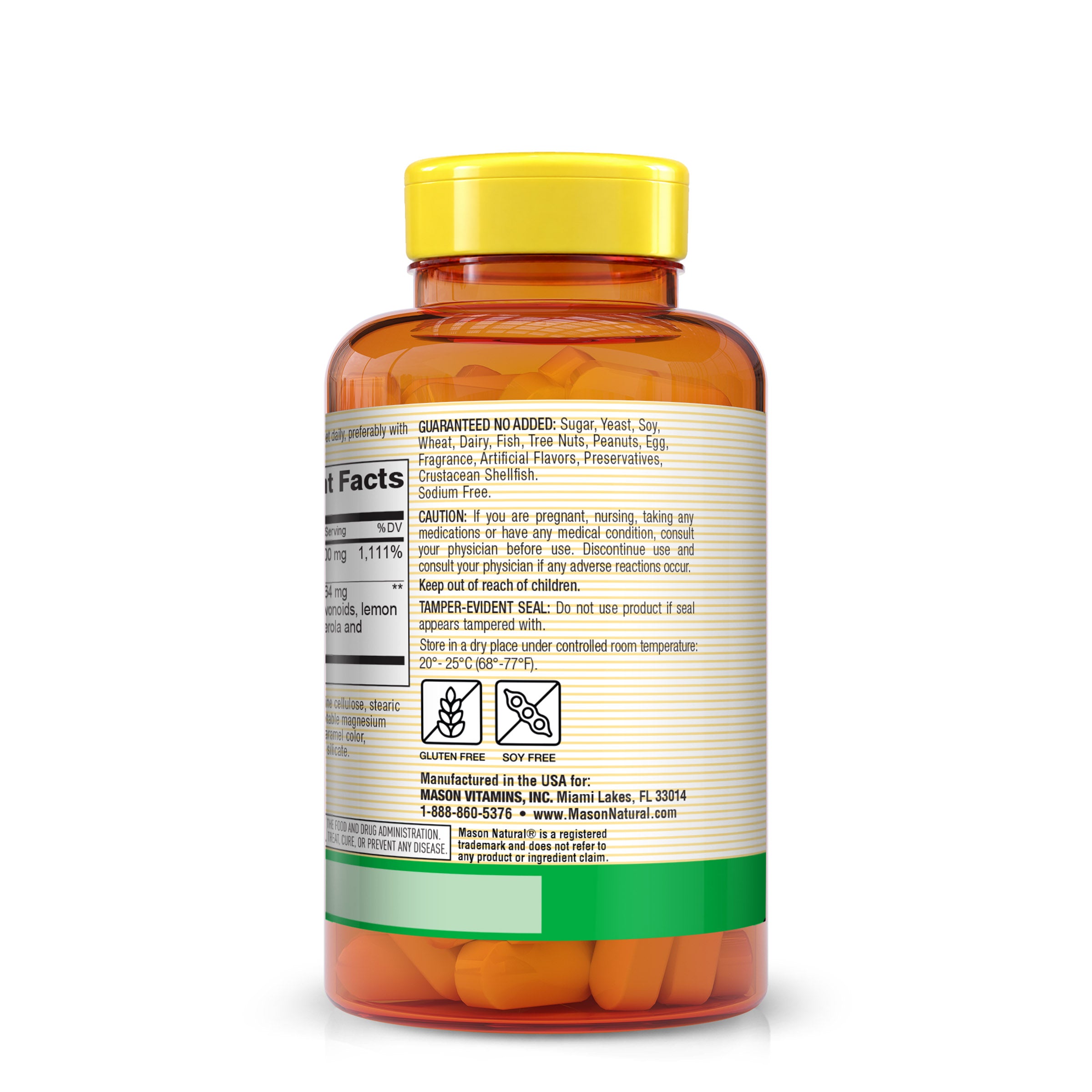 Vitamin C 1,000 mg plus Rose Hips and Bioflavonoids Complex - Supports a Healthy Immune System, Antioxidant and Essential Nutrient, Tablets