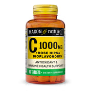 Vitamin C 1,000 mg plus Rose Hips and Bioflavonoids Complex - Supports a Healthy Immune System, Antioxidant and Essential Nutrient, Tablets