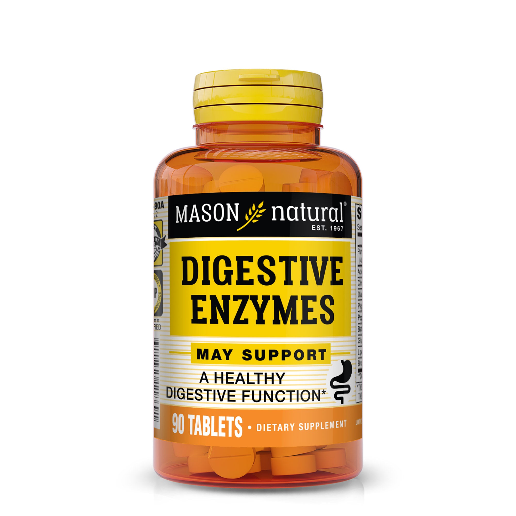 Digestive Enzymes with Prebiotics and Probiotics - Healthy Digestive Function, Improved Gut Health, 90 Tablets