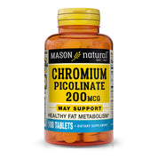 Chromium Picolinate 200 mcg With Calcium - Healthy Fat Metabolism, Blood Sugar Support, 100 Tablets