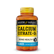 Calcium Citrate plus Vitamin D3 - Strengthens Muscle Function, Supports Healthy Bones and Overall Health, 60 Caplets