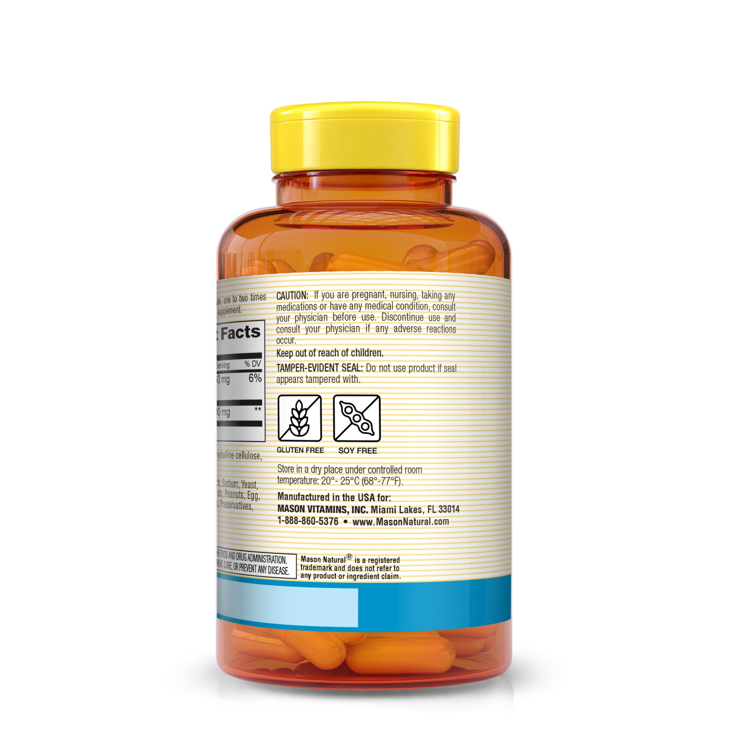 L-Arginine 500 mg with Calcium- Supports Healthy Circulation & Vascular Function, Nitric Oxide Supplement, 60 Capsules