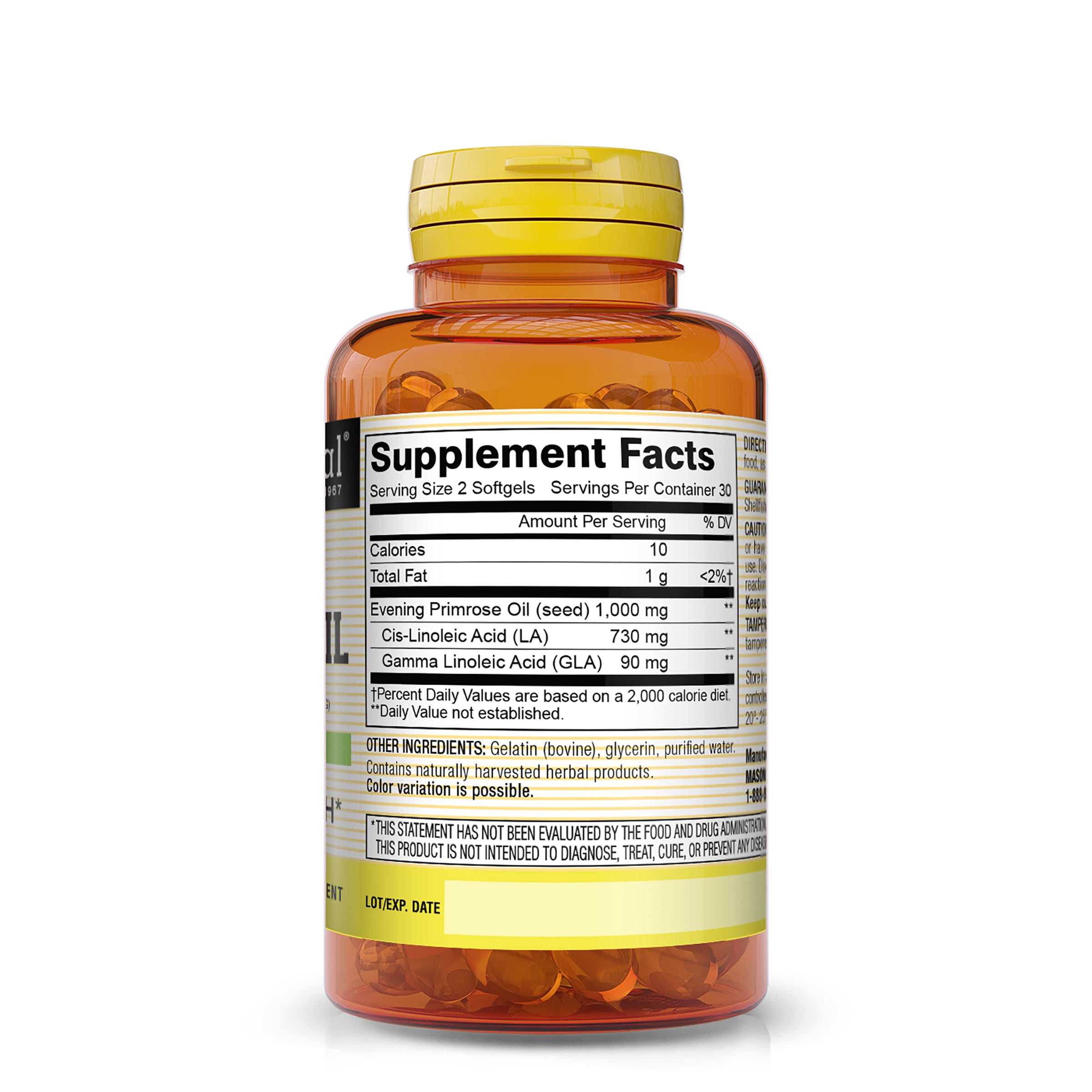 Evening Primrose Oil - Relieves PMS Symptoms, Supports Overall Hormone Function, Enhances Women's Health, 60 Softgels