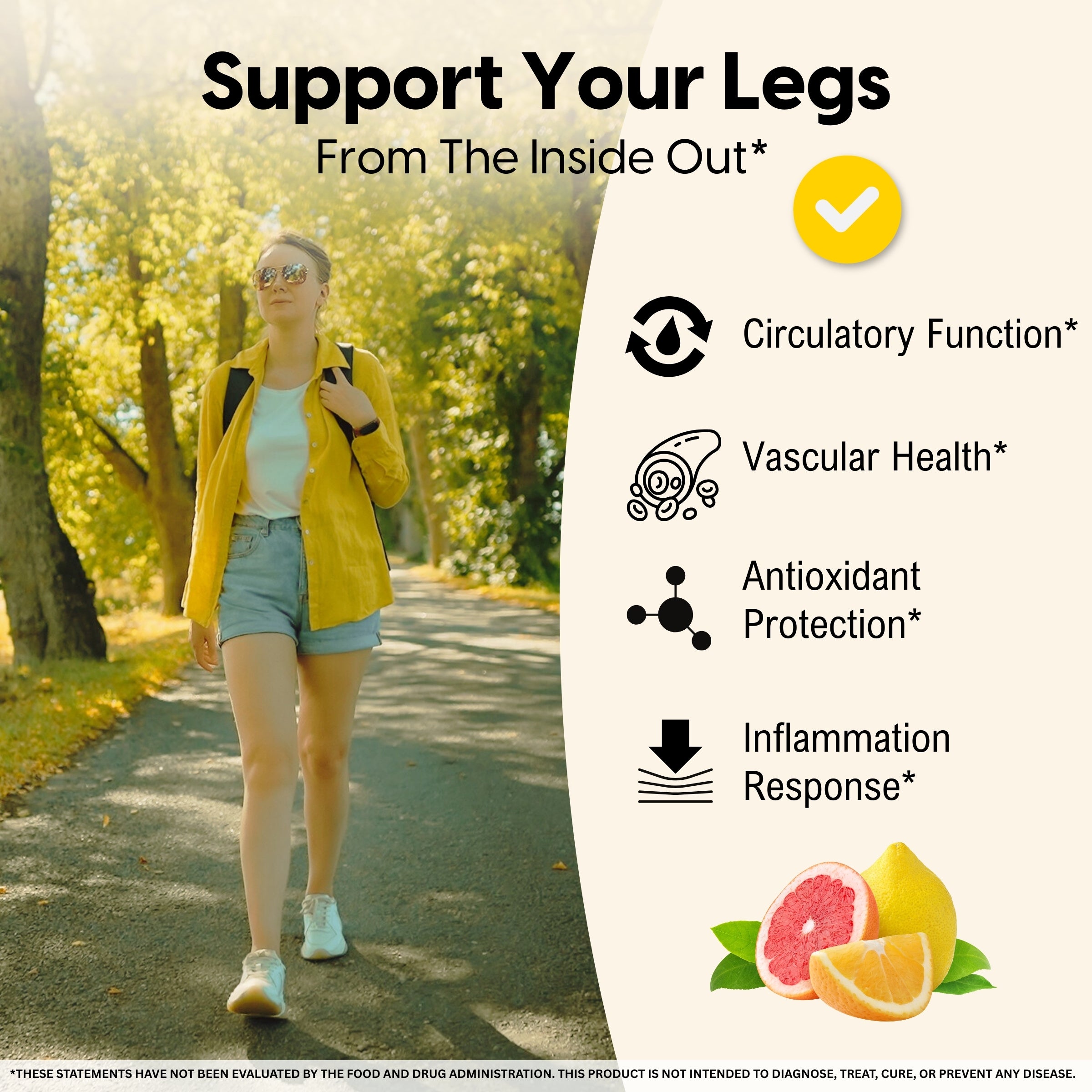 Leg Vein & Circulation Formula with Horse Chesnut, Butchers Broom and Green Tea - Supports Healthy Circulation & May Reduce Spider Veins, Varicose Veins*, 30 Tablets
