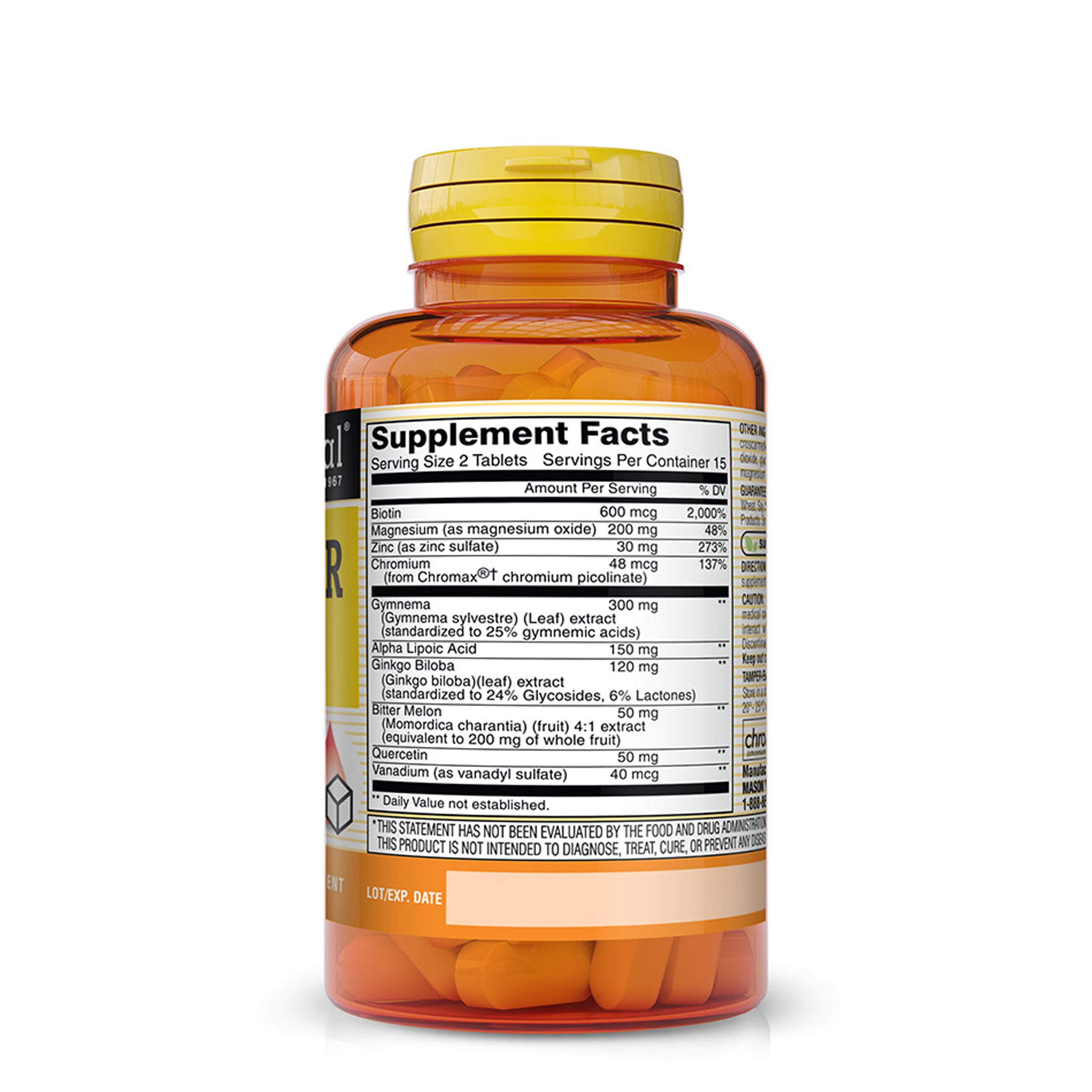 Blood Sugar Balance Formula with Chromax, Bittermelon & Gymnema - For Overall Health, 30 Tablets