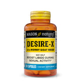 Desire-X with Horny Goat Weed, Maca, Mucuna and Polypodium Vulgare Extract - Natural Energy Booster, Supports Sexual Health, 60 Capsules