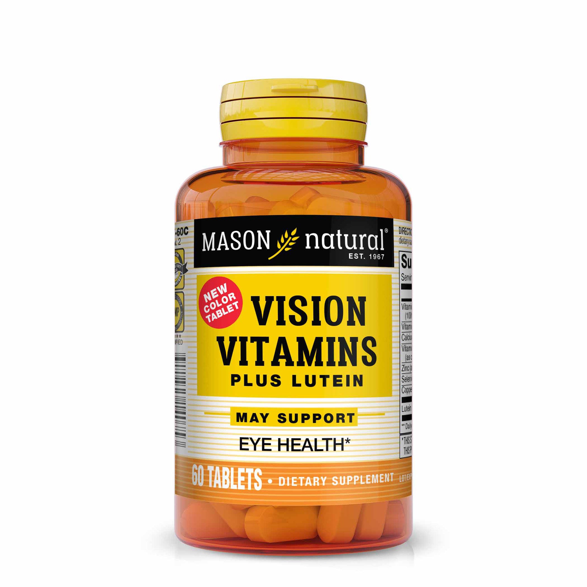 Vision Vitamins plus Lutein - Healthy Vision and Eye Function, Multivitamin Supplement for Eye Health, 60 Tablets