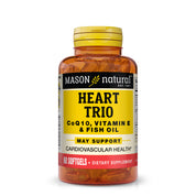 Heart Trio: Co Q10, Vitamin E & Fish Oil - Healthy Heart and Cellular Energy Production, Supports Cardiovascular Health, 60 Softgels