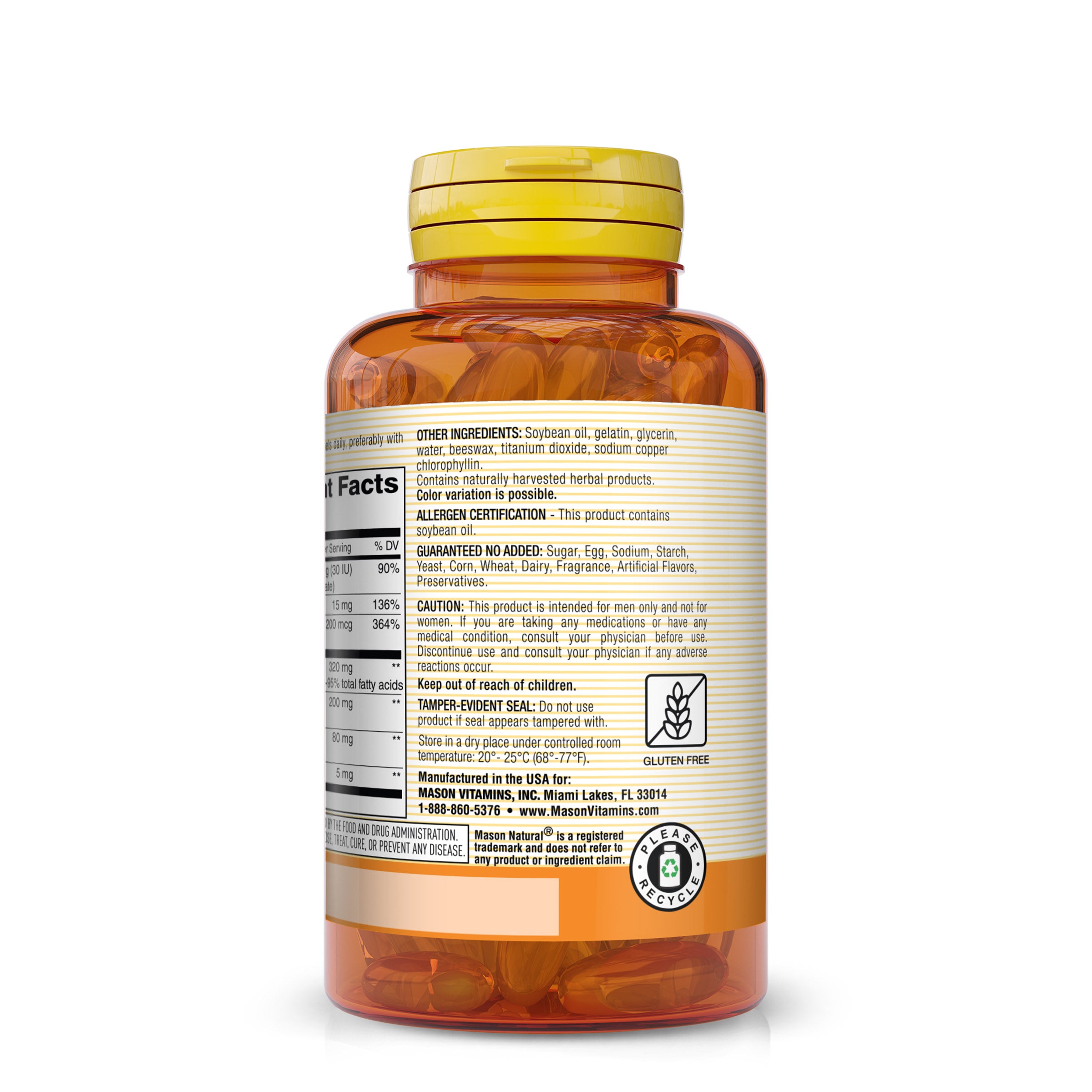Prostate Therapy Complex with Saw Palmetto, Nettle Root & Pumpkin Seed Oil - Supports a Healthy Prostate Function*, 60 Softgels