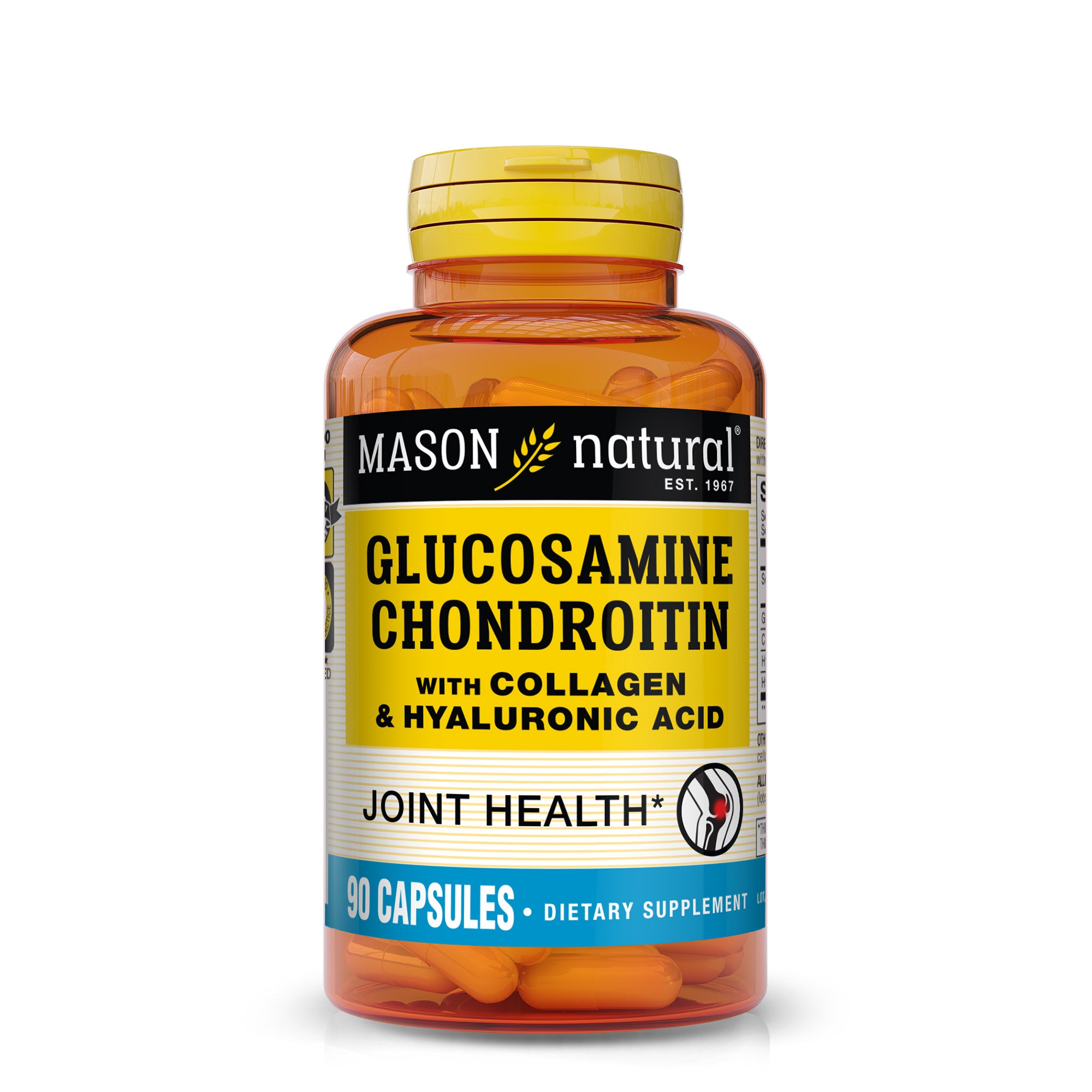 Glucosamine Chondroitin with Collagen & Hyaluronic Acid - For Healthy Joints, Improved Mobility and Flexibility, Anti Aging Joint Formula, 90 Capsules