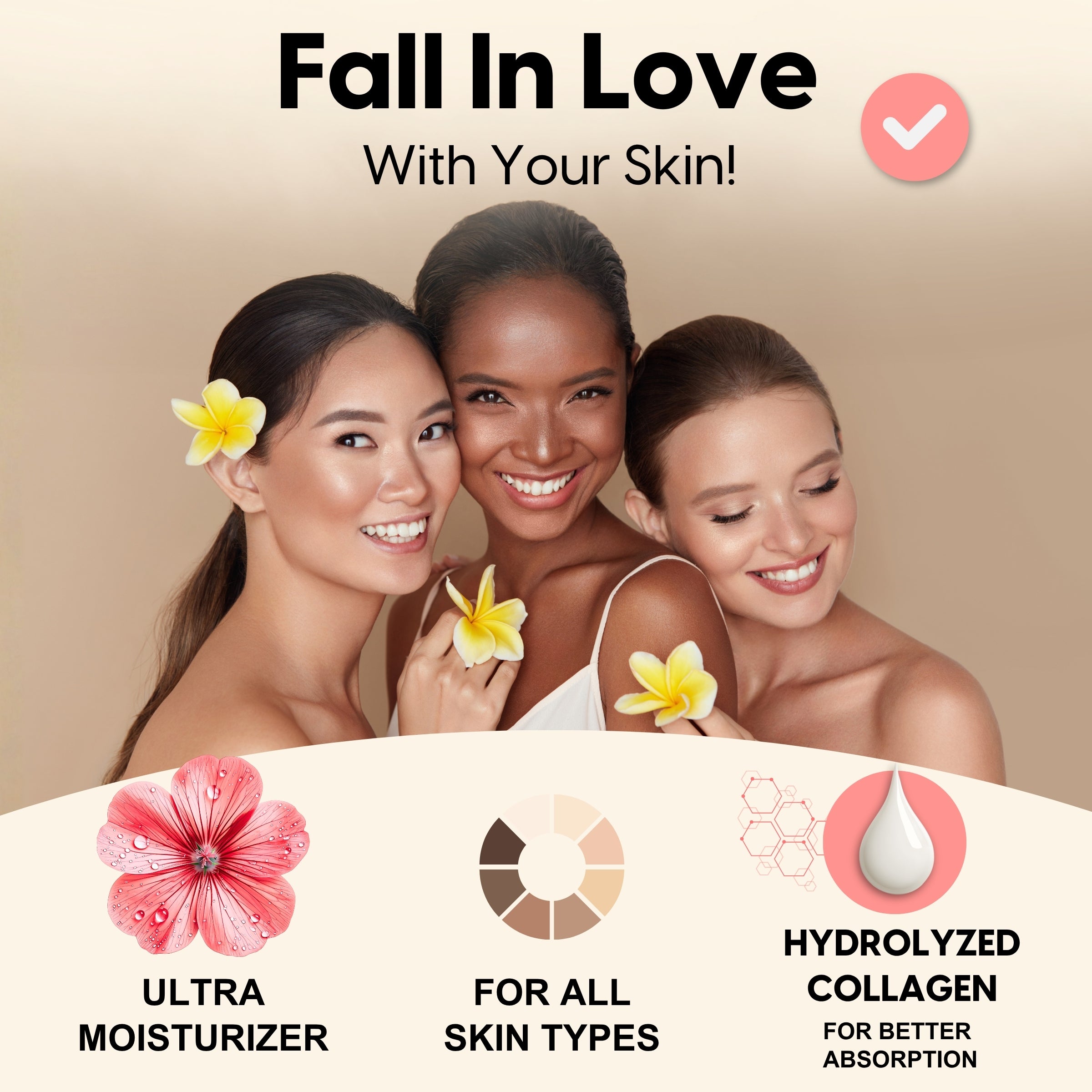 Collagen Premium Skin Cream - Anti Aging Face and Body Moisturizer, Intense Skin Hydration and Firmness, Pear Scent, Paraben Free