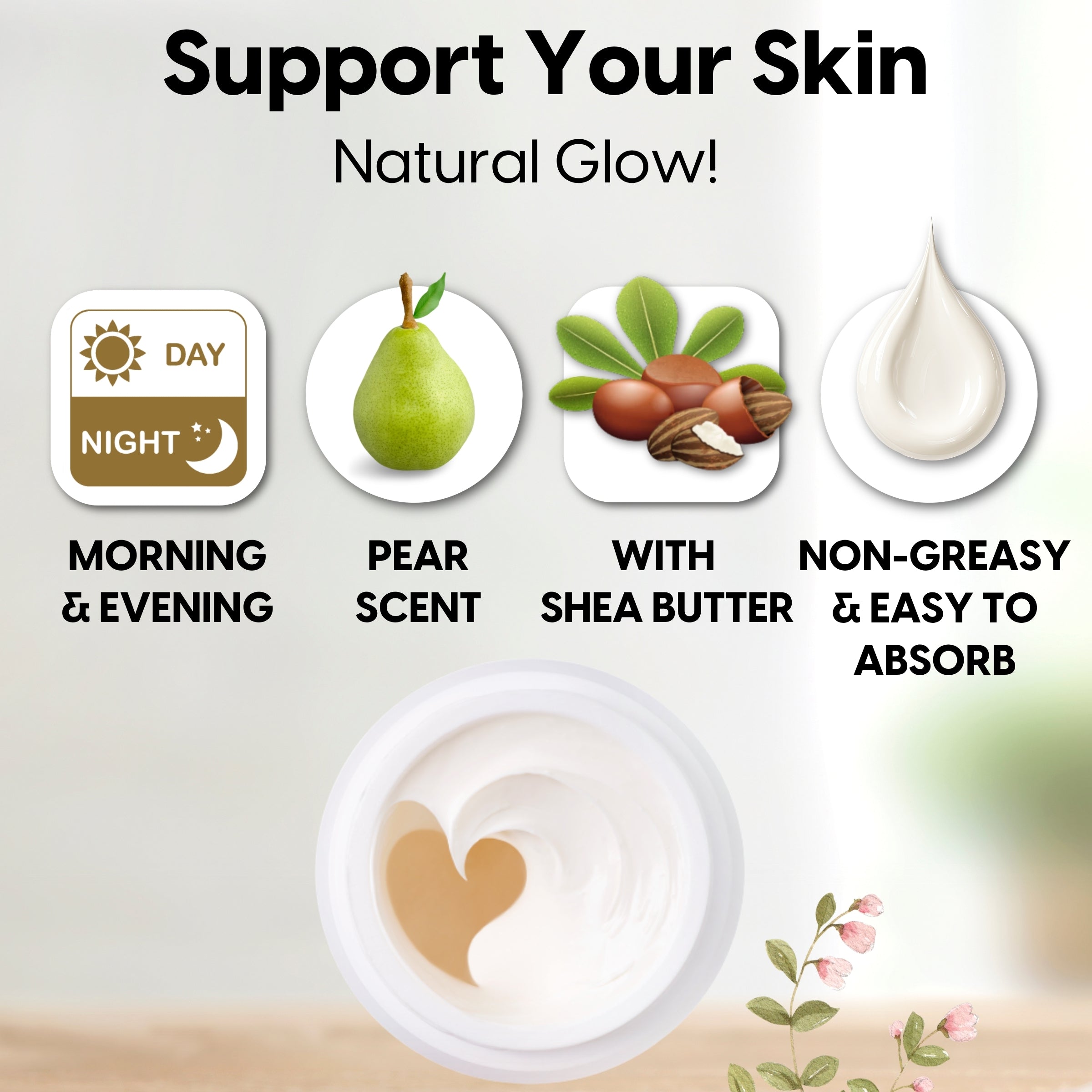 Collagen Premium Skin Cream - Anti Aging Face and Body Moisturizer, Intense Skin Hydration and Firmness, Pear Scent, Paraben Free