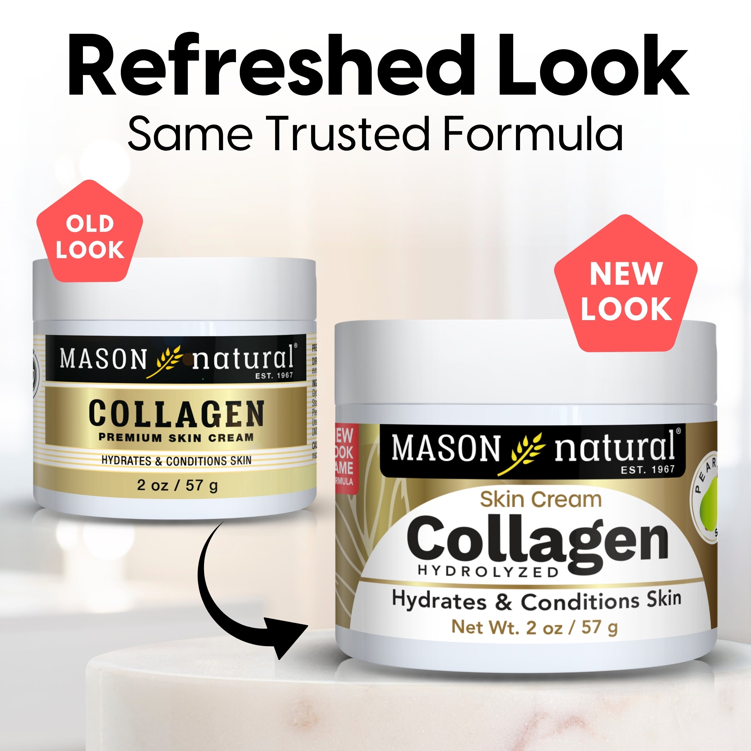Collagen Premium Skin Cream - Anti Aging Face and Body Moisturizer, Intense Skin Hydration and Firmness, Pear Scent, Paraben Free