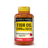 Fish Oil 1,200 mg Omega-3 360 mg - Healthy Heart, Supports Circulatory Function, Improved Cardiovascular Health, 120 Softgels