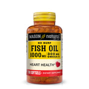 No Burp Fish Oil 1000 mg Omega-3 300 mg, 100 Softgels