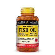 No Burp Fish Oil 1000 mg Omega-3 300 mg, 100 Softgels