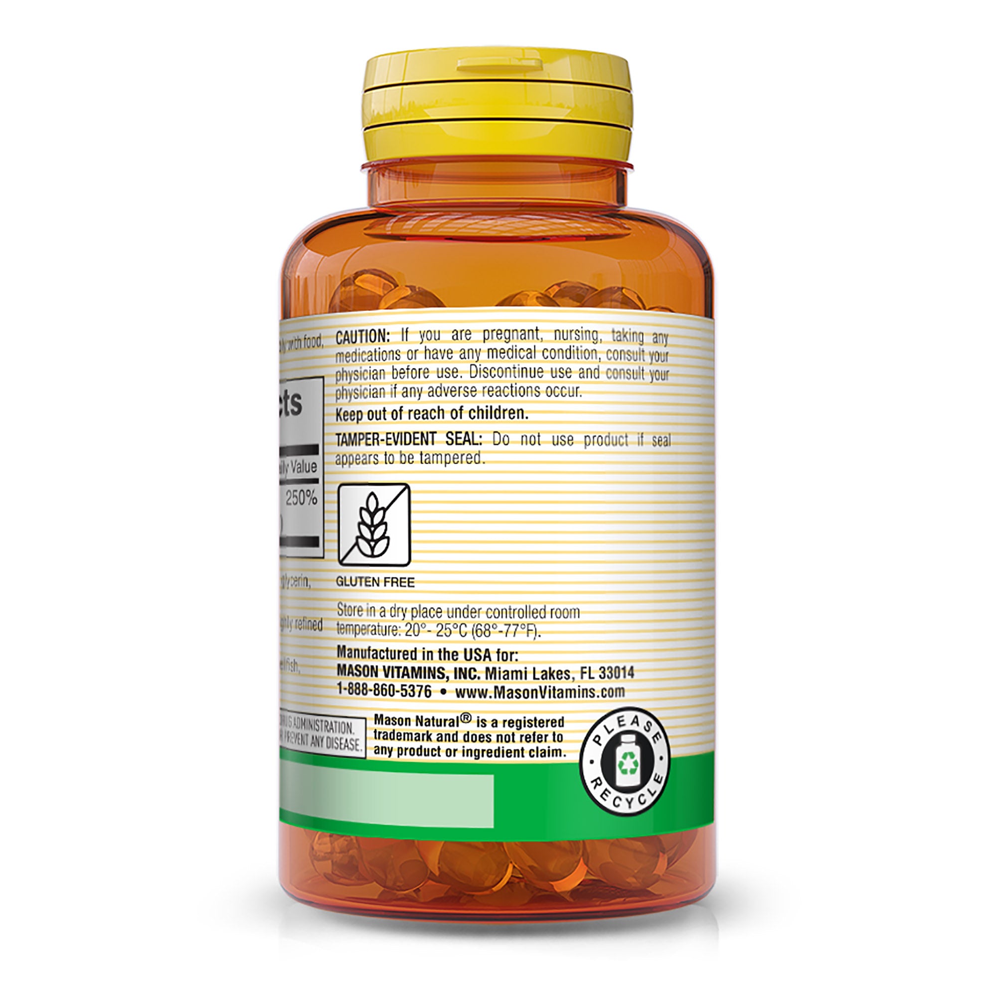 Vitamin D3 50 mcg (2000 IU) - Supports Overall Health, Strengthens Bones and Muscles, from Fish Liver Oil, Softgels
