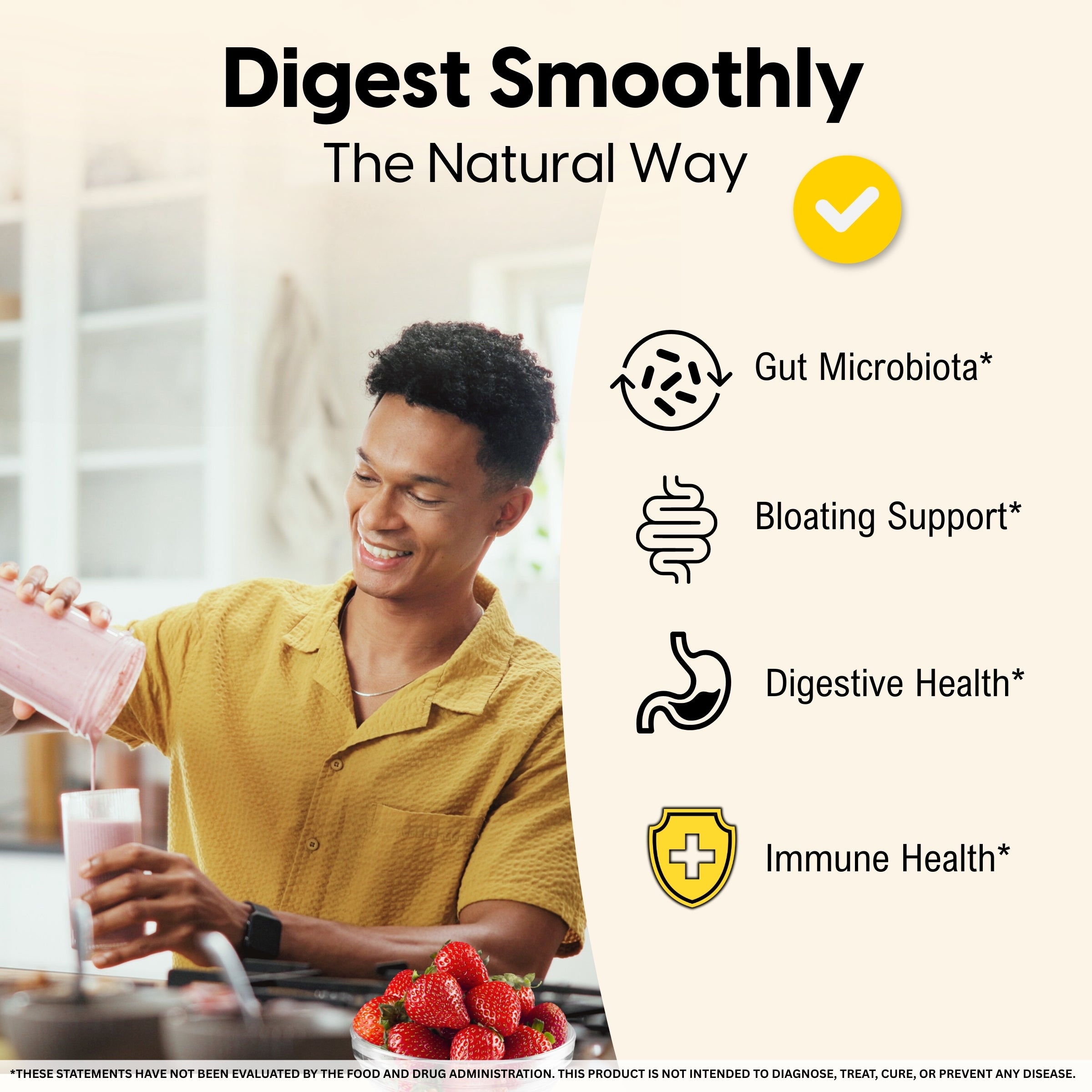 Chewable Probiotic Acidophilus & Bifidus – 2 Billion CFU – Digestive Support – 100 Wafers – Strawberry Flavor