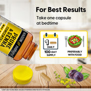 Prune Senna Concentrate - Natural Vegetable Laxative, Promotes Regularity and Bowel Function, Improves Digestive Health, 100 Capsules