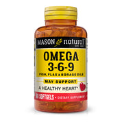 Omega 3-6-9 1200 mg Fish, Flax & Borage Oils - A Healthy Heart, Improved Circulatory Function, Supports Cardiovascular Health, 60 Softgels
