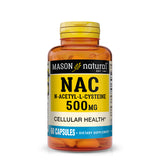 NAC N-Acetyl L-Cysteine 500 mg - Supports Cellular Health, Immune System Booster, For General Wellness, 60 Capsules