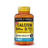 Mason Natural Calcium 600 mg with Vitamin D3, Supports Bone Health, Tablets