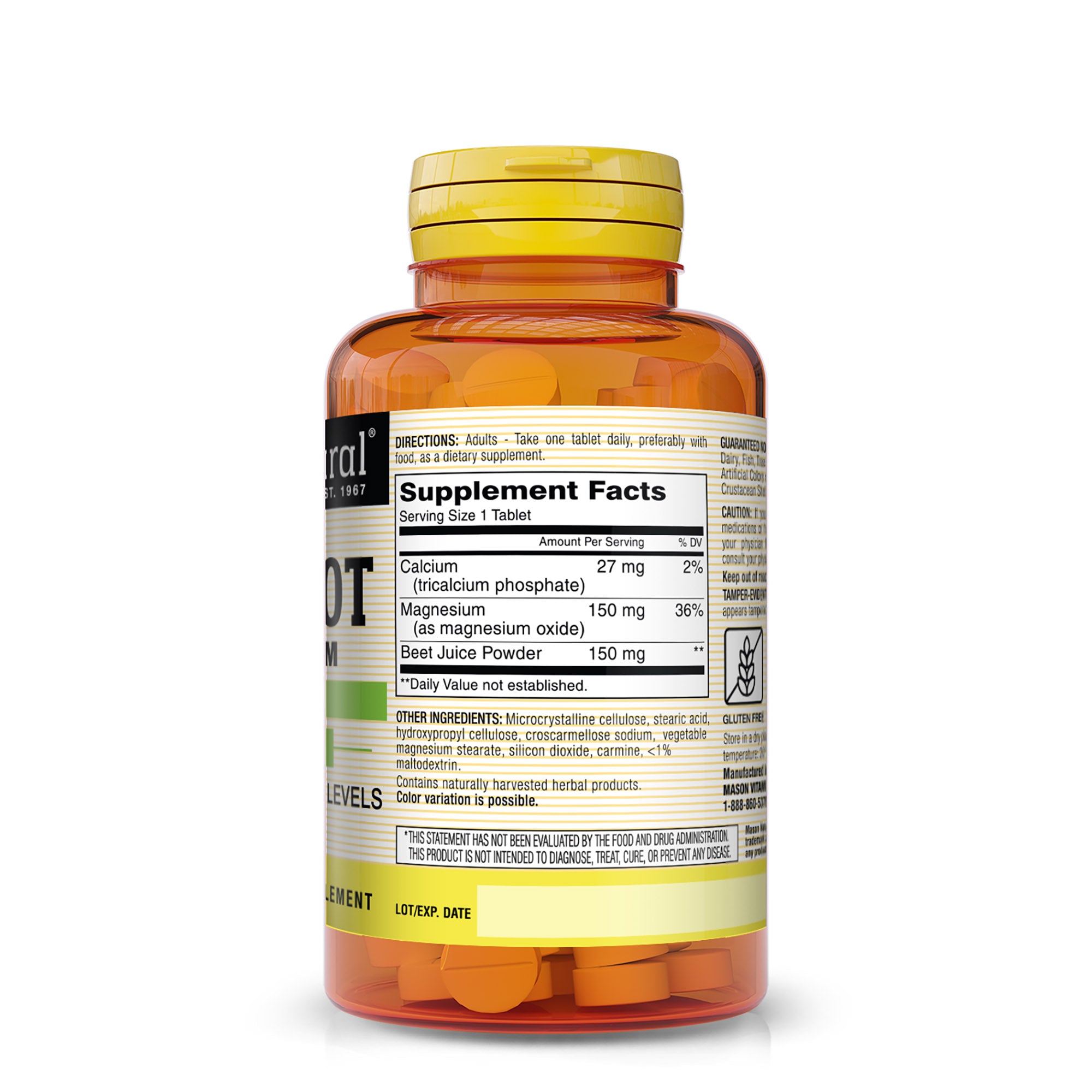 Beet Root with Magnesium and Calcium, 100 Tablets