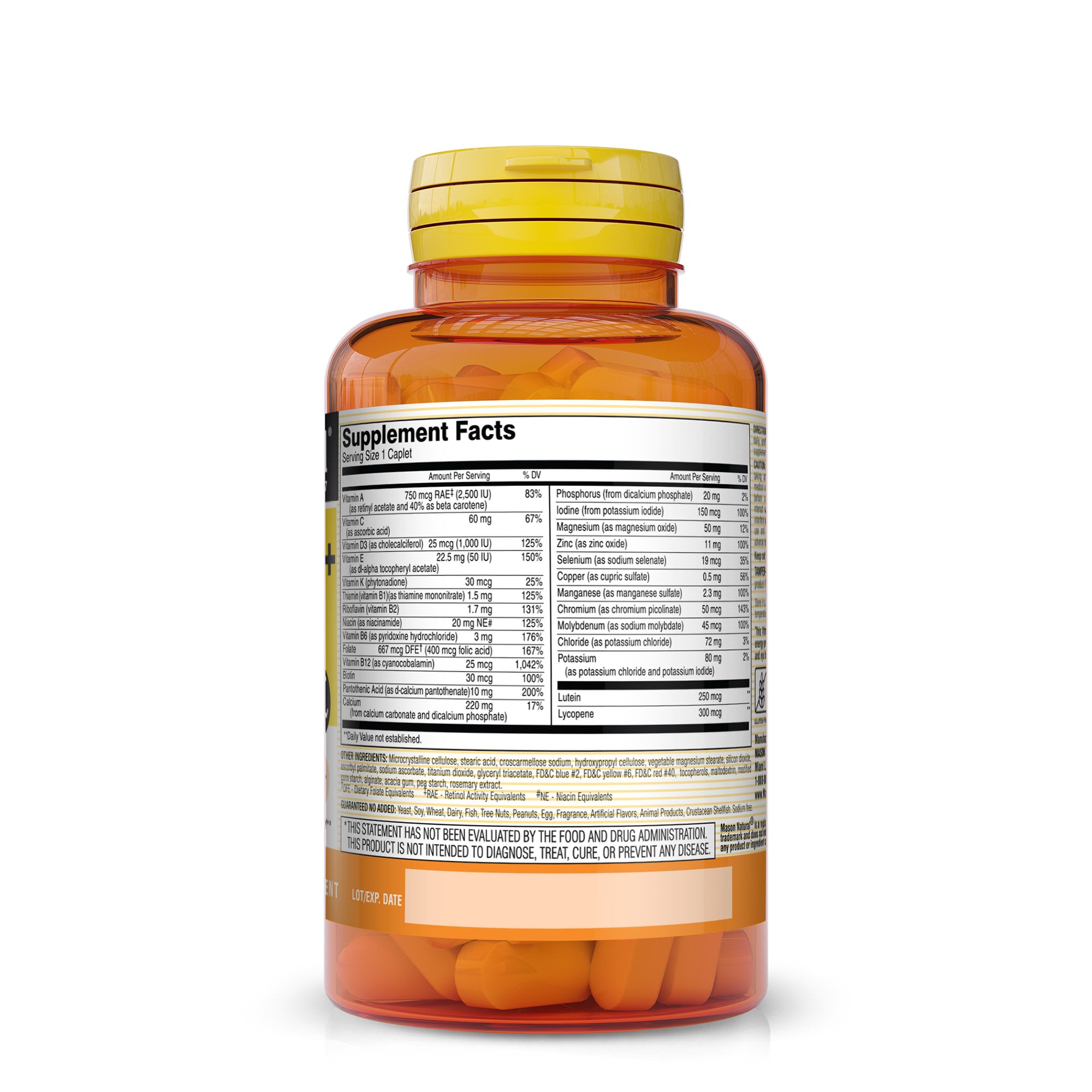 Vitrum 50+ Adult Multi Iron Free – Daily Multivitamin for Energy, Immune, Bone & Eye Health, Caplets