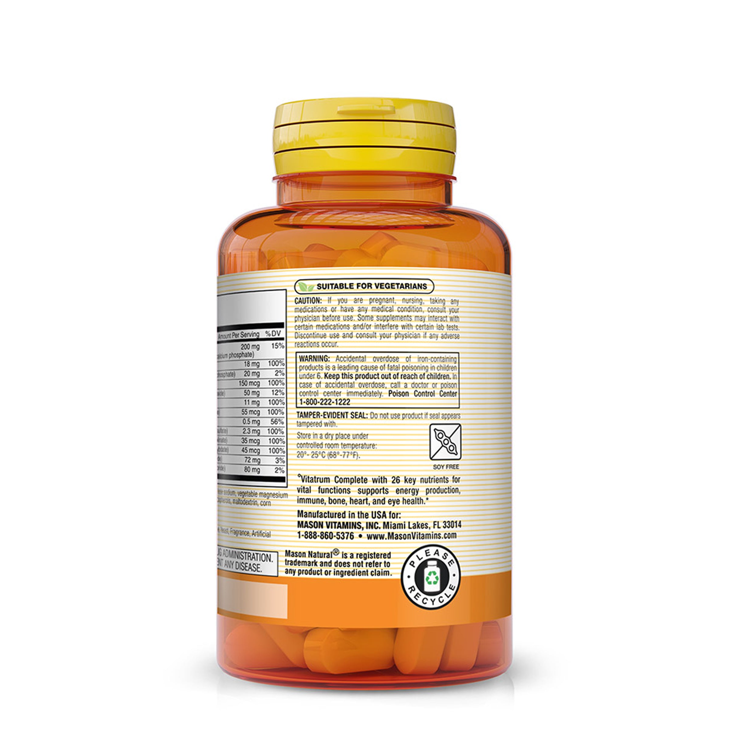 Vitatrum Complete Multivitamin-Multimineral, 150 Caplets