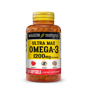Ultra Max Omega 3 1200 mg, Supports Eyes, Brain, and Heart Health, 60 Softgels