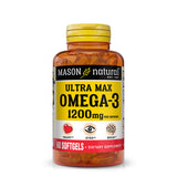 Ultra Max Omega 3 1200 mg, Supports Eyes, Brain, and Heart Health, 60 Softgels