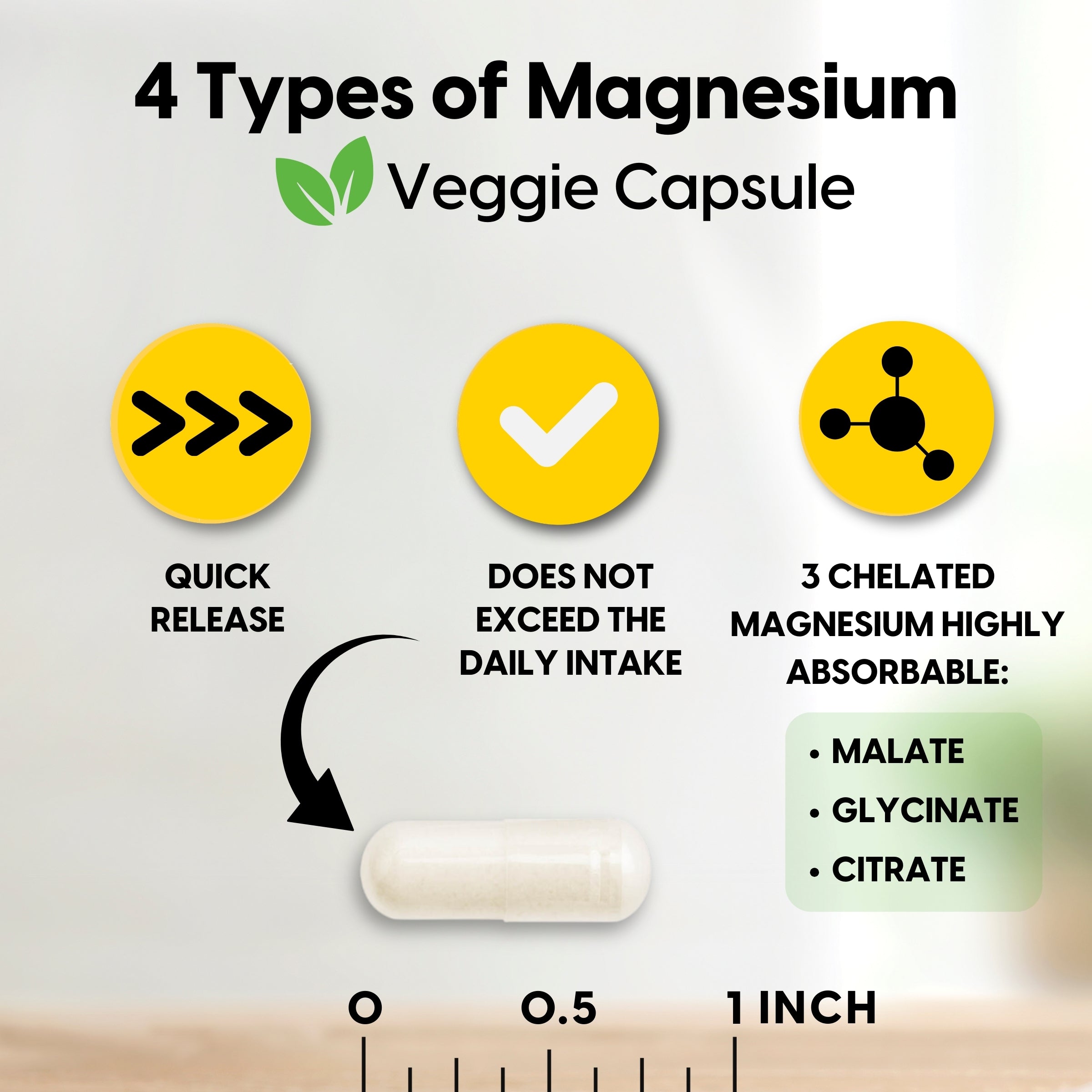 Magnesium 4-in-1 Complex 400mg, 60 Veggie Capsules
