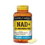 Mason Natural NAD+ Supplement with Resveratrol, Supports Cellular & Brain Health, Energy & Vitality, 60 Veggie Caps
