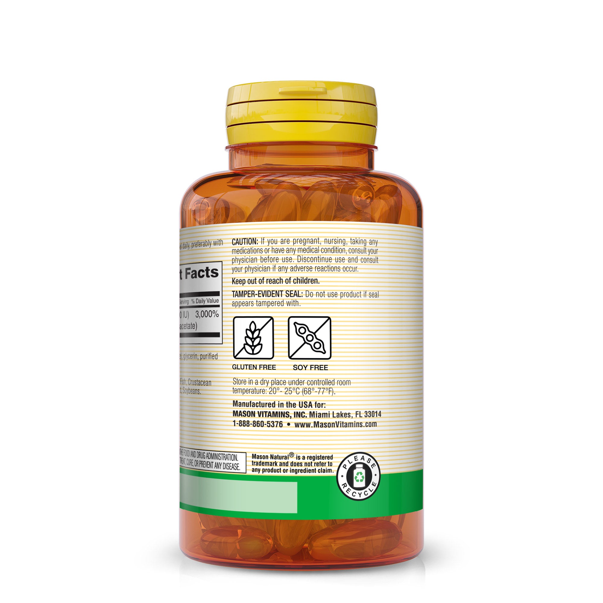 Vitamin E 450 mg (1,000 IU) - Antioxidant and Essential Nutrient, Healthy Immune System, Skin and Eyes, Whole Body Supplement, Softgels