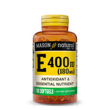 Vitamin E 400 IU (180 mg) – Antioxidant Support – 100 Softgels