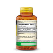 Mason Natural Vitamin E 400 IU (180 mg) – Antioxidant Support, 100 Softgels. Image of back of vitamin E bottle.