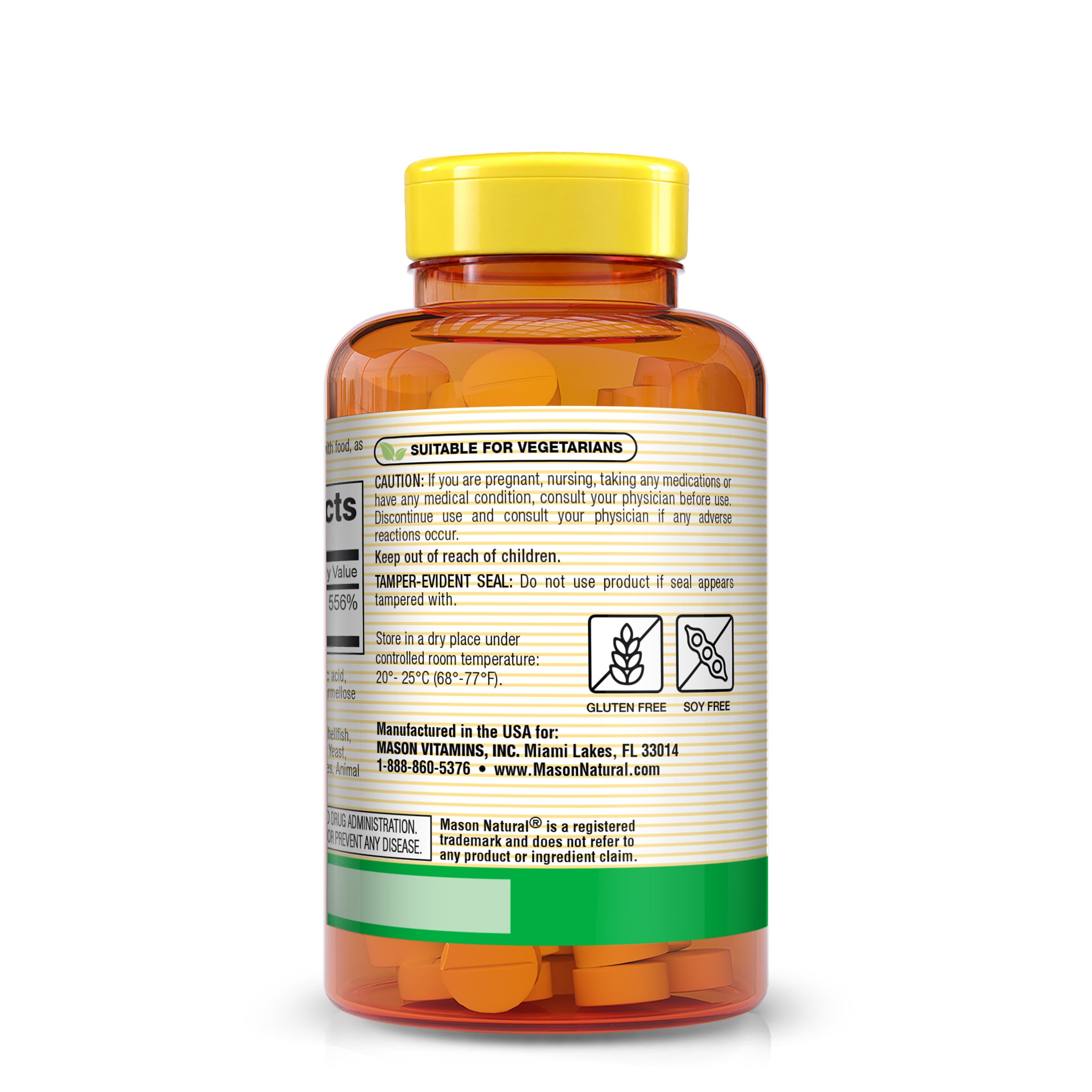 Vitamin C 500 mg - Supports Healthy Immune System, Antioxidant and Essential Nutrient, 100 Tablets