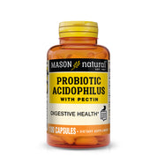 Mason Natural Probiotic Acidophilus with Pectin & Calcium – Digestive & Gut Support, 100 Capsules. Image of front of supplement bottle.