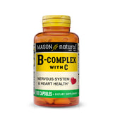 Vitamin B-Complex with Vitamin C - Healthy Heart and Nervous System, Improves Immune Function and Energy Metabolism, 100 Capsules