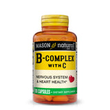 Vitamin B-Complex with Vitamin C - Healthy Heart and Nervous System, Improves Immune Function and Energy Metabolism, 100 Capsules