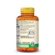 Mason Natural Vitamin B-Complex with Vitamin C – Nervous System & Energy Support, 100 Capsules. Image of side of supplements bottle.