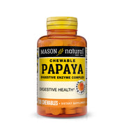Mason Natural Papaya Digestive Enzyme Complex – Digestive & Nutrient Support, Peach Flavor, 100 Chewables Image of front of supplement bottle.