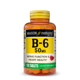 Vitamin B6 50 mg with Calcium - Healthy Heart, Supports Muscle and Nerve Function, Improved Energy Metabolism, 100 Tablets