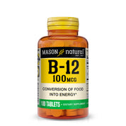 Vitamin B12 100 mcg with Calcium - Healthy Conversion of Food into Energy, Supports Nerve Function and Health, 100 Tablets