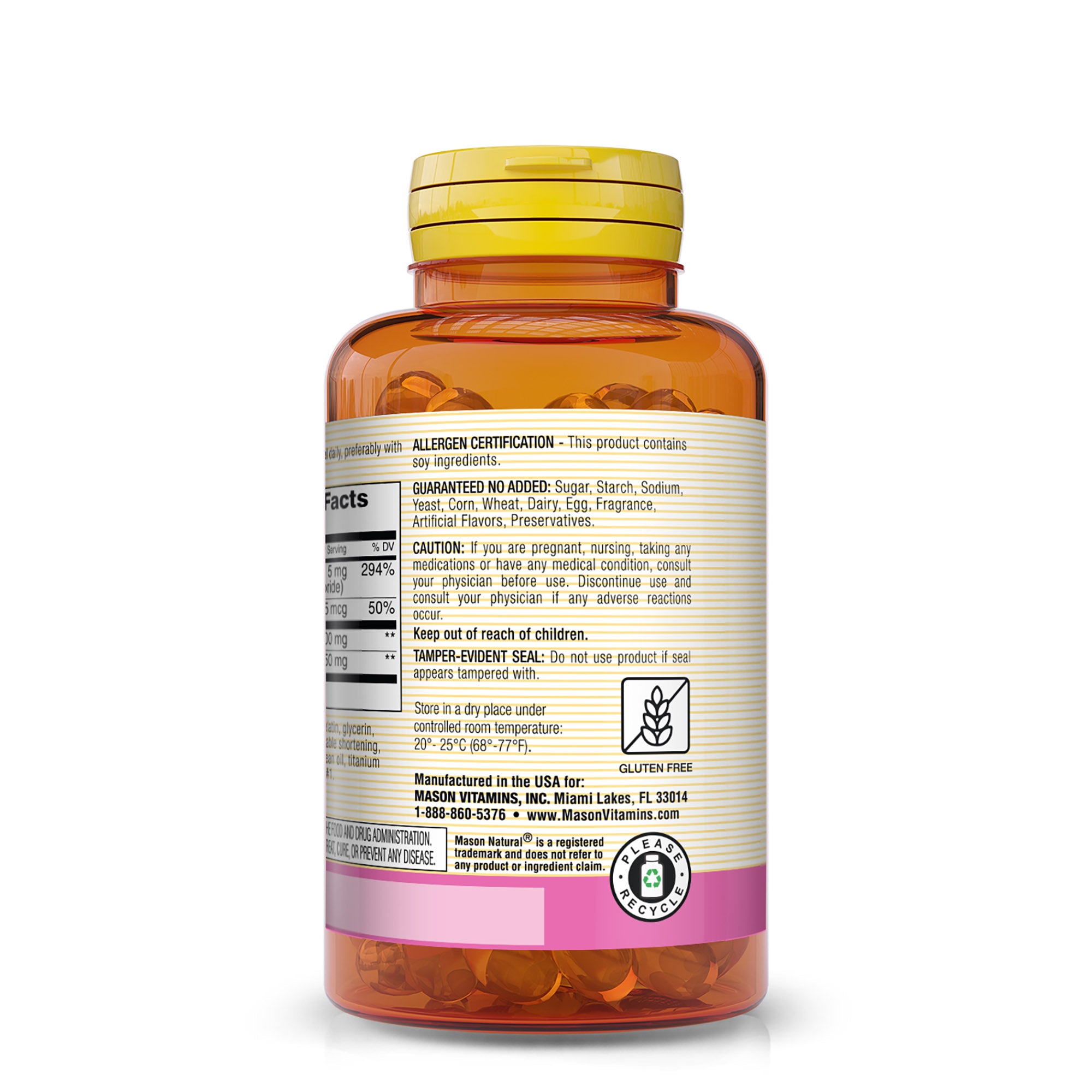 Lecithin with Kelp/Vitamin B6 plus Apple Cider Vinegar - Dual Action Formula, Healthy Energy  Metabolism, Promotes Liver and Reproductive Health, Promotes General Wellness, 100 Softgels