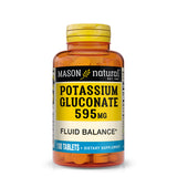 Potassium Gluconate 595 mg - Supports Fluid Balance, Improved Muscle and Nerve Function, Essential Mineral Supplement, 100 Tablets