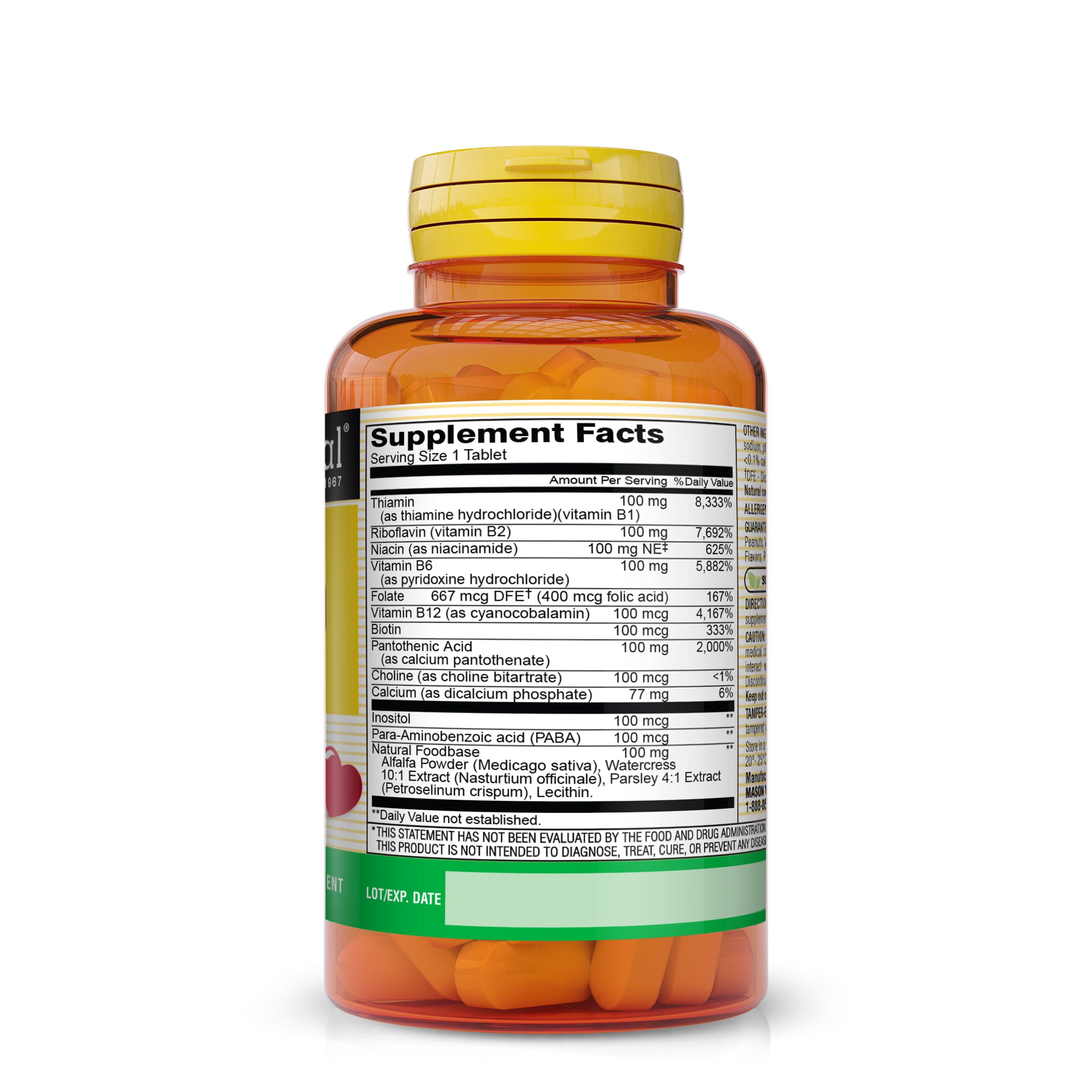 Ultra B-100 Complex - Healthy Heart and Nervous System, Improves Immune Function and Energy Metabolism, Tablets