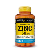 Zinc 50 mg - Improved Immune System Function, Supports Antioxidant Health, Aids Absorption of B Vitamins, 100 Tablets